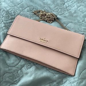 Blush Pink Kate Spade Crossbody Clutch